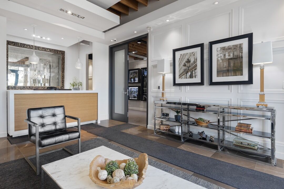 Modern professional office reception area